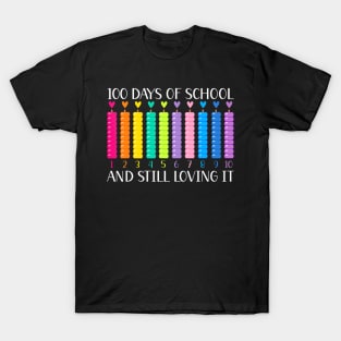 100 Days Of School And Still Loving It Hearts 100Th Day T-Shirt